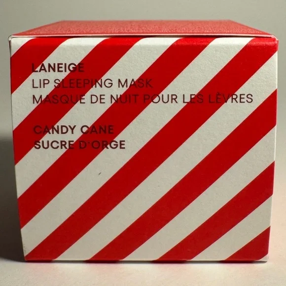 Laneige Candy Cane Lip Sleeping Mask Holiday 2024 Ltd Ed Full Size .70oz 20g